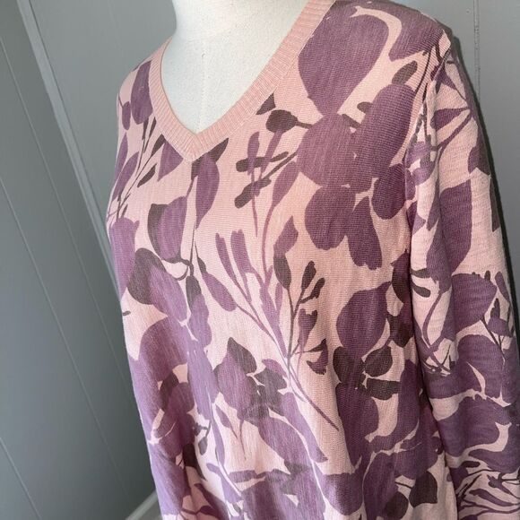LOGO Pink and Lavender Floral Long Sleeve (m) - Picture 3 of 4